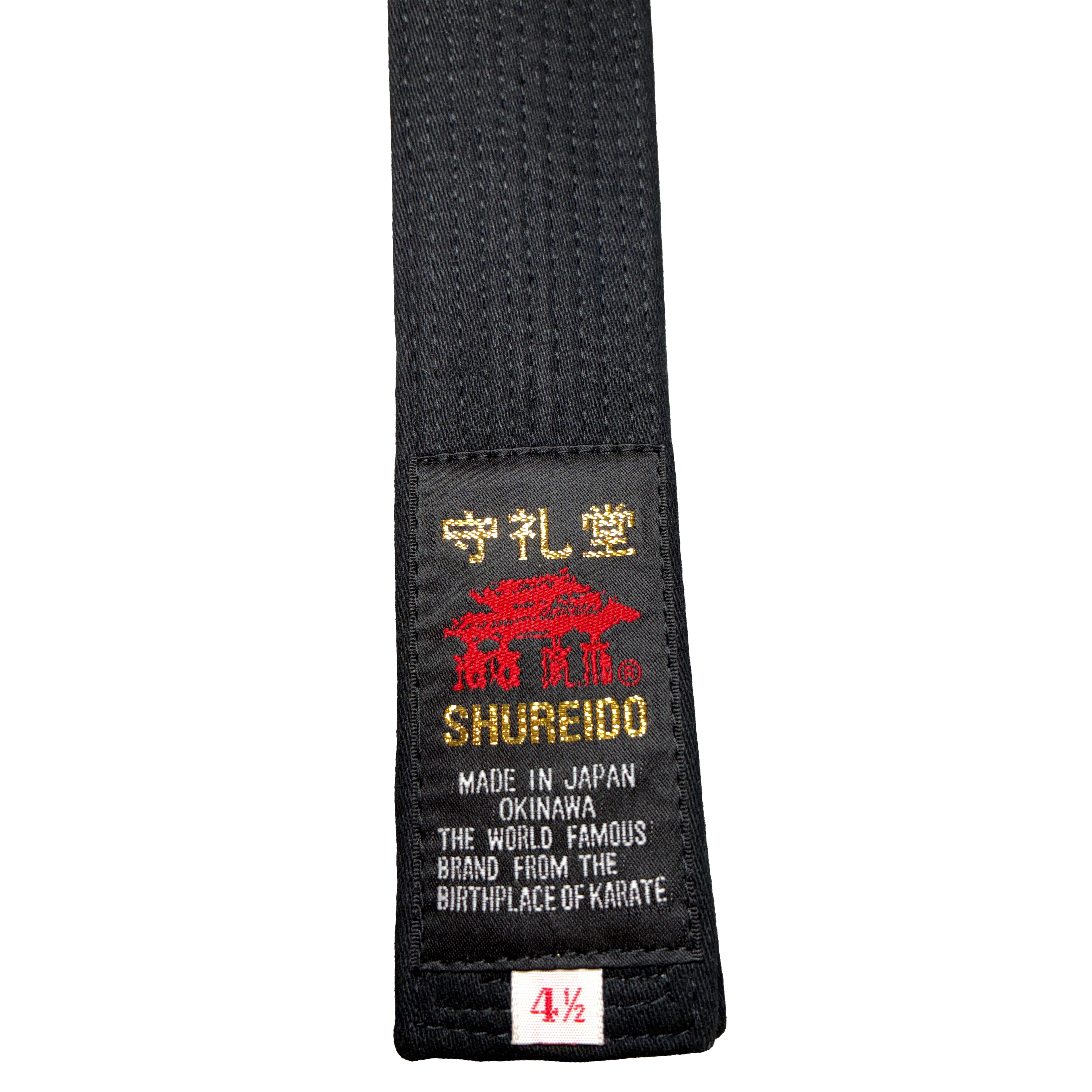 Cinturón Shureido Negro – Grosor Estándar (Algodón)